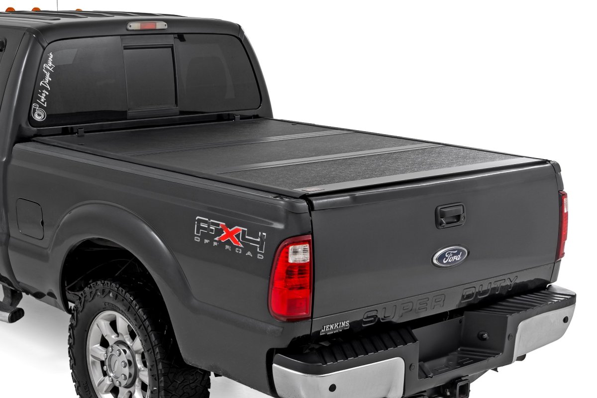 Ford F-250 Super Duty Hard Low Profile Bed Cover - Rough Country - Tri-fold - '99-'16
